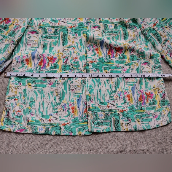 CeCe Green Abstract Print Jacket - Picture 6 of 10